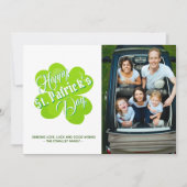 Groene Ierse Keltische Shamrock St Patrick's Day F Feestdagenkaart (Voorkant)