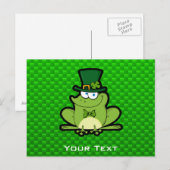 Groene Ierse kikker Briefkaart (Voorkant / Achterkant)