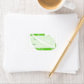 Groene Ierse lipstick Blot op Transparant BG Etiket (Insitu)