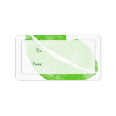 Groene Ierse lipstick Blot op Transparant BG Etiket (Voorkant)