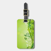  GROENE IERSE SCHAMROKKEN MET VLOERIJ BAGAGELABEL (Voorkant verticaal)