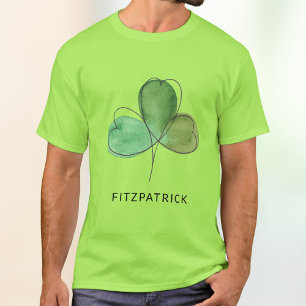 Groene Ierse Shamrock-erfgoed T-shirt
