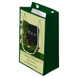 Groene Ierse shamrock gepersonaliseerde bruiloft Klein Cadeauzakje