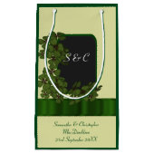 Groene Ierse shamrock gepersonaliseerde bruiloft Klein Cadeauzakje (Voorkant)