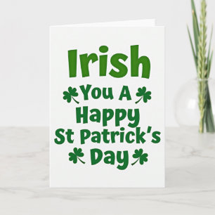 Groene Ierse Shamrock Kaart