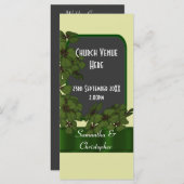 Groene Ierse shamrock klaver bruiloft programma Programmakaart (Voorkant / Achterkant)