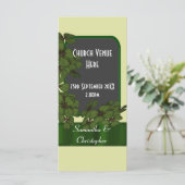 Groene Ierse shamrock klaver bruiloft programma Programmakaart (Staand voorkant)