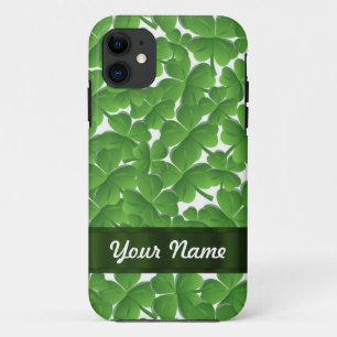 Groene Ierse shamrocken gepersonaliseerd Case-Mate iPhone Case