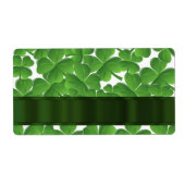 Groene Ierse shamrocken gepersonaliseerd Etiket (Voorkant)