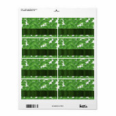 Groene Ierse shamrocken gepersonaliseerd Etiket (Full Sheet)