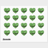 Groene Ierse shamrocken gepersonaliseerd Hart Sticker (Vel)