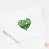 Groene Ierse shamrocken gepersonaliseerd Hart Sticker (Envelop)