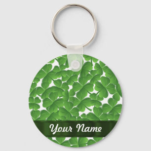 Groene Ierse shamrocken gepersonaliseerd Sleutelhanger