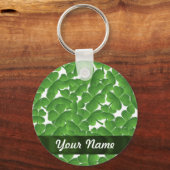 Groene Ierse shamrocken gepersonaliseerd Sleutelhanger (Voorkant)