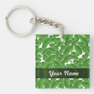 Groene Ierse shamrocken gepersonaliseerd Sleutelhanger