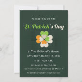 Groene Ierse vlag Shamrock St Patricks Day Kaart (Voorkant)