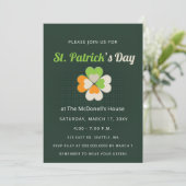 Groene Ierse vlag Shamrock St Patricks Day Kaart (Staand voorkant)
