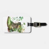 GROENE IERSE WERKBOOTS MET SAMROCKSTROMEN BAGAGELABEL (Voorkant horizontaal)