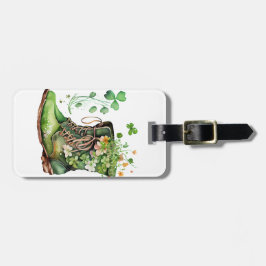 GROENE IERSE WERKBOOTS MET SAMROCKSTROMEN BAGAGELABEL