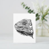 Groene iguana briefkaart (Staand voorkant)