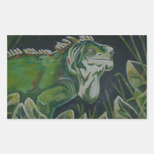 Groene Iguana Lizard Reptiel Sticker (Voorkant)