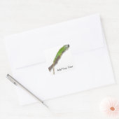 Groene Iguana op witte Sticker (Envelop)