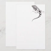 Groene Iguana Pen Studie Stationery Briefpapier (Voorkant / Achterkant)