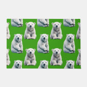 Groene ijsbeerpatroonontwerp deurmat (Voorkant)
