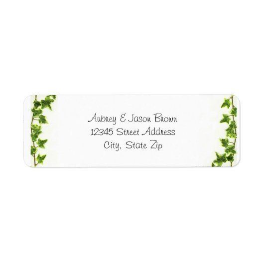 Groene ijsheek - de Etiketten van het Adres van de (Voorkant)