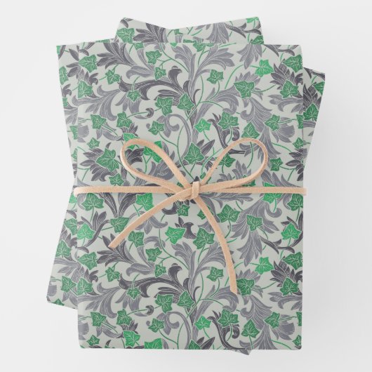  groene ijsheek op Trellis Inpakpapier Vel (In situ)