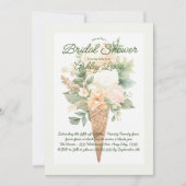 Groene ijshoorntje, Boho bloemige ijsje Kaart (Voorkant)