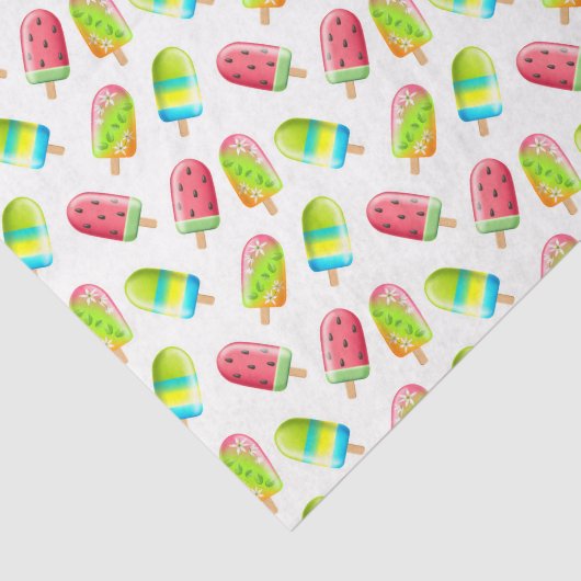 Groene ijslolly 2 tissuepapier (Detail)
