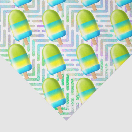 Groene ijslolly tissuepapier (Detail)
