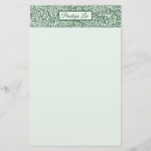  groene ijzige sierkopbal en Jouw naam Briefpapier (Voorkant)