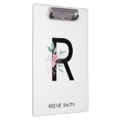 Groene Illustratie Bloemen Klembord (Rechts)