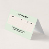 Groene Illustratie Wasserijmand Afspraak Visitekaartje (Achterkant)