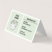 Groene Illustratie Wasserijmand Afspraak Visitekaartje (Voorkant)