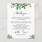 Groene Illustratie Welkom bij Trouwweekend Informatiekaartje (Achterkant)