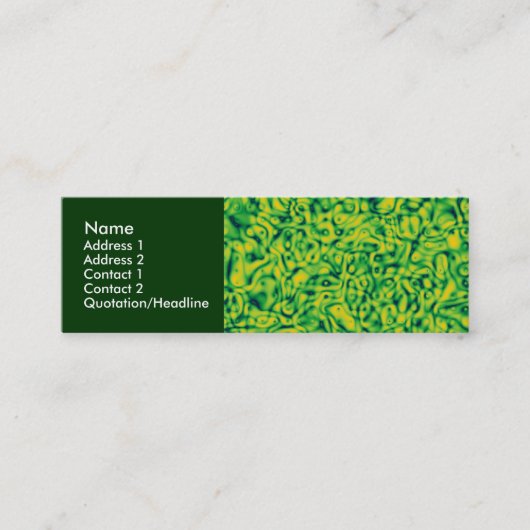 Groene Impressionisme Mini Visitekaartje (Voorkant)