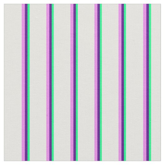 Groene, Indigose, Violet & Light Cyan Stripes Stof (Close Up)