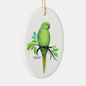 Groene Indische ringnek Parrot Keramisch Ornament (Rechts)