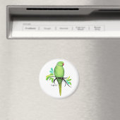 Groene Indische ringnek Parrot Magneet (Insitu (Vaatwasser))