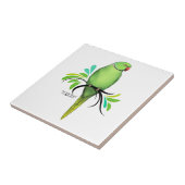 Groene Indische ringnek Parrot Tegeltje (Zijkant)