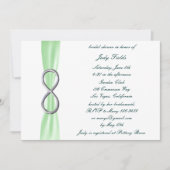 Groene Infinity Bridal Shower Invitation Kaart (Voorkant)