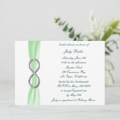 Groene Infinity Bridal Shower Invitation Kaart (Staand voorkant)