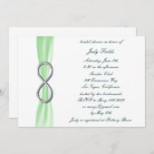 Groene Infinity Bridal Shower Invitation Kaart (Voorkant / Achterkant)