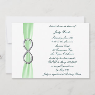 Groene Infinity Bridal Shower Invitation Kaart