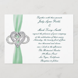 Groene Infinity Hart Bruiloft Uitnodiging