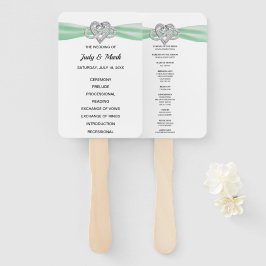 Groene Infinity Hart Trouwprogramma Fans Handwaaier