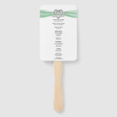 Groene Infinity Hart Trouwprogramma Fans Handwaaier (Achterkant)